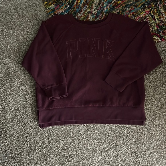 PINK Victoria's Secret Tops - Super Cute Pink Sweatshirt size Medium